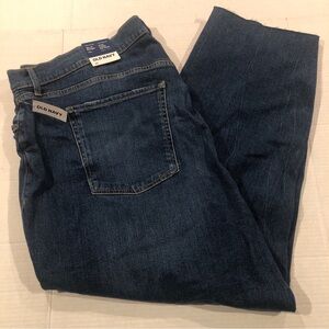 Old Navy Women’s 26 Extra High Rise Sky-Hi Straight Jean Blue Button-Fly Raw Hem